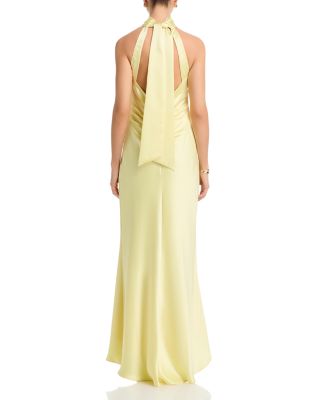 Sleeveless Satin Gown - Exclusive