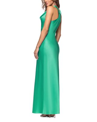 Satin Cowlneck Dress - Exclusive