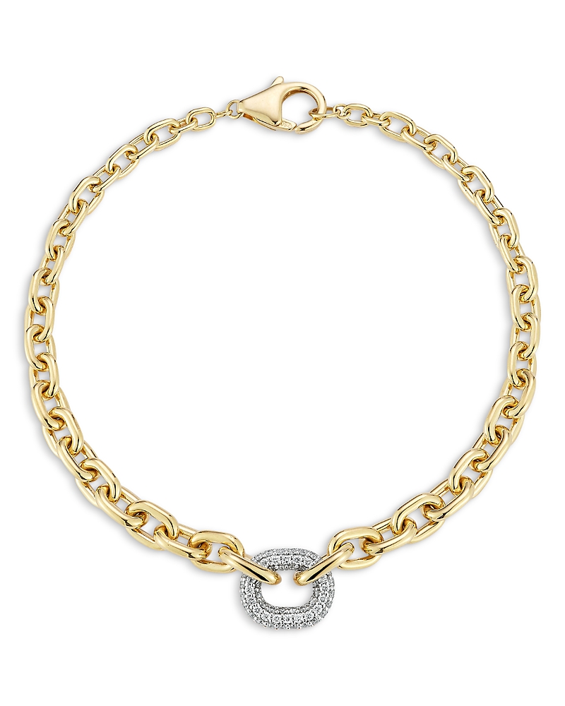 Walters Faith 18K Yellow Gold Diamond Morrell Graduated Link Chain Bracelet