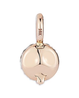 18K Yellow Gold Green Emerald OC X WF Pebble Charm