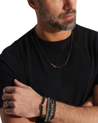 Sterling Silver Garnett Chain Link Necklace, 22"