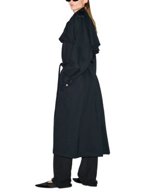 Boyfriend Fleece Trench Coat