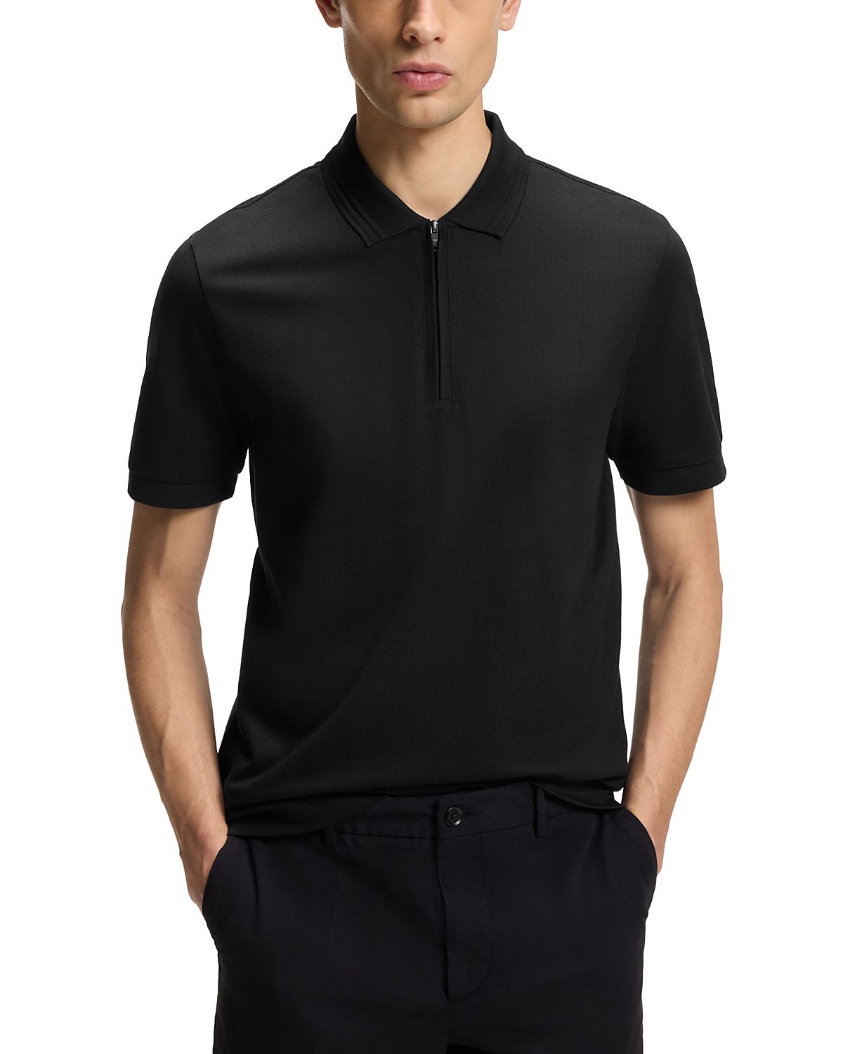 Boss H Paras Quarter Zip Polo Shirt