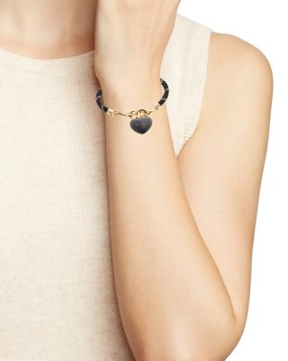 Happy Cord Heart Charm Bracelet