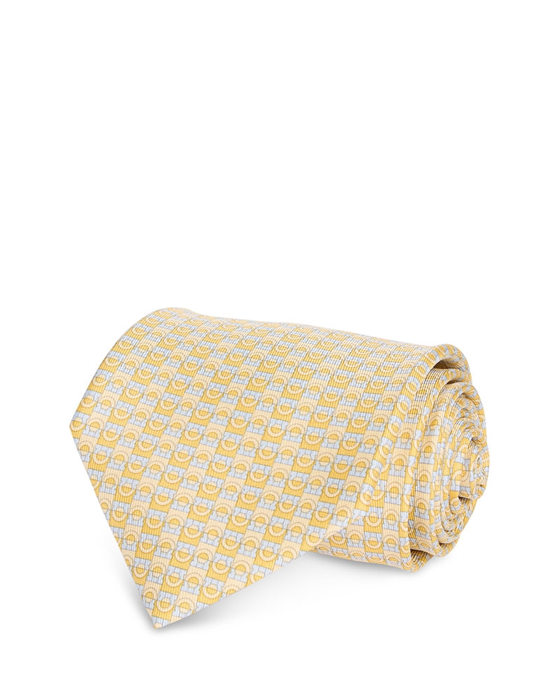 Ferragamo Silk Classic Gancini Grid Tie · OS