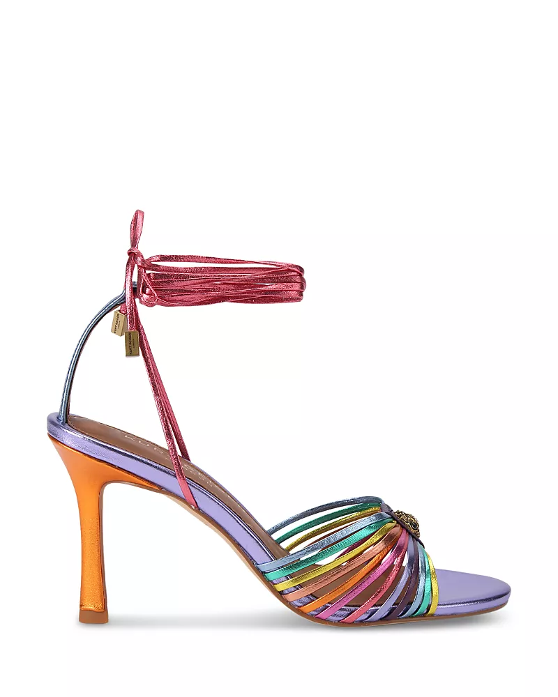 Kurt Geiger London Women's Multi Strap Ankle Tie Sandals