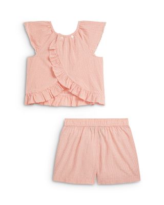Girls' Gingham Cotton Madras Top & Short - Little Kid