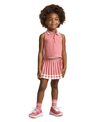 Girls' Stretch Mesh Half-Zip Boxy Polo Shirt - Little Kid