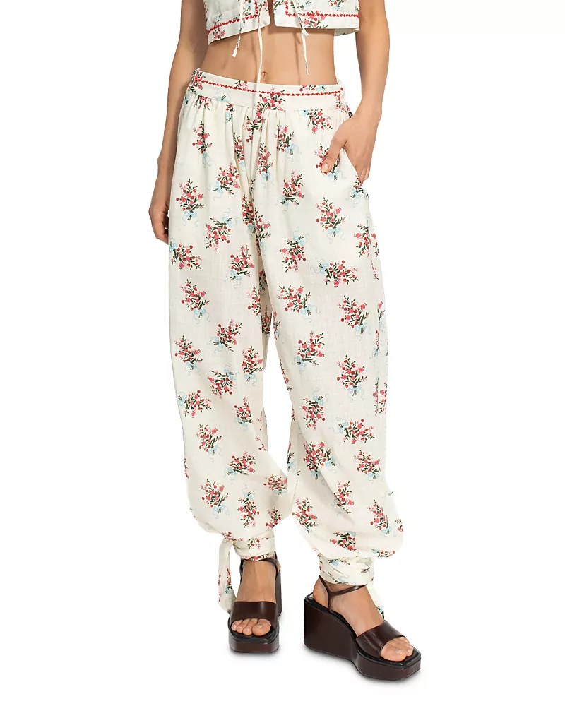 Agua Bendita Silvia Cherish Embroidered Pants