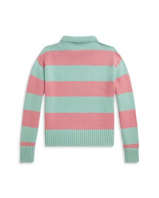 Girls' Striped Cotton Polo Sweater - Little Kid, Big Kid