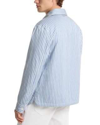 Long Sleeve Stripe Padded Shirt Jacket