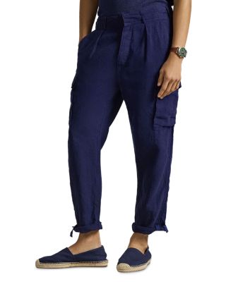 Lateef Slim Tapered Fit Linen Cargo Pants