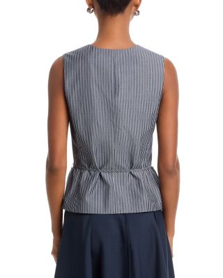 Paulette Stripe Poplin Vest