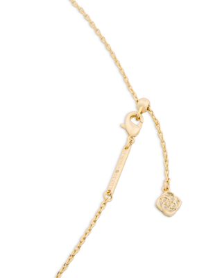 Brynne Stone Shell Adjustable Pendant Necklace in 14K Gold Plated, 19" 