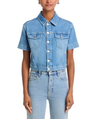 Kirstie Short Sleeve Crop Denim Jacket