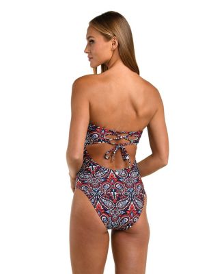 Americana Paisley Bandeau One Piece