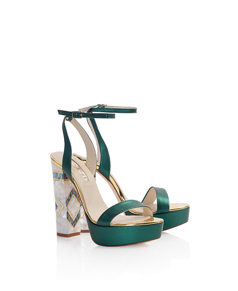 Freya Rose Women's Arte Ankle Strap Pearl Heel Sandal
