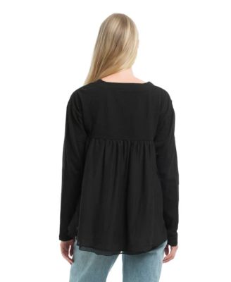  Button Front Mixed Cardigan