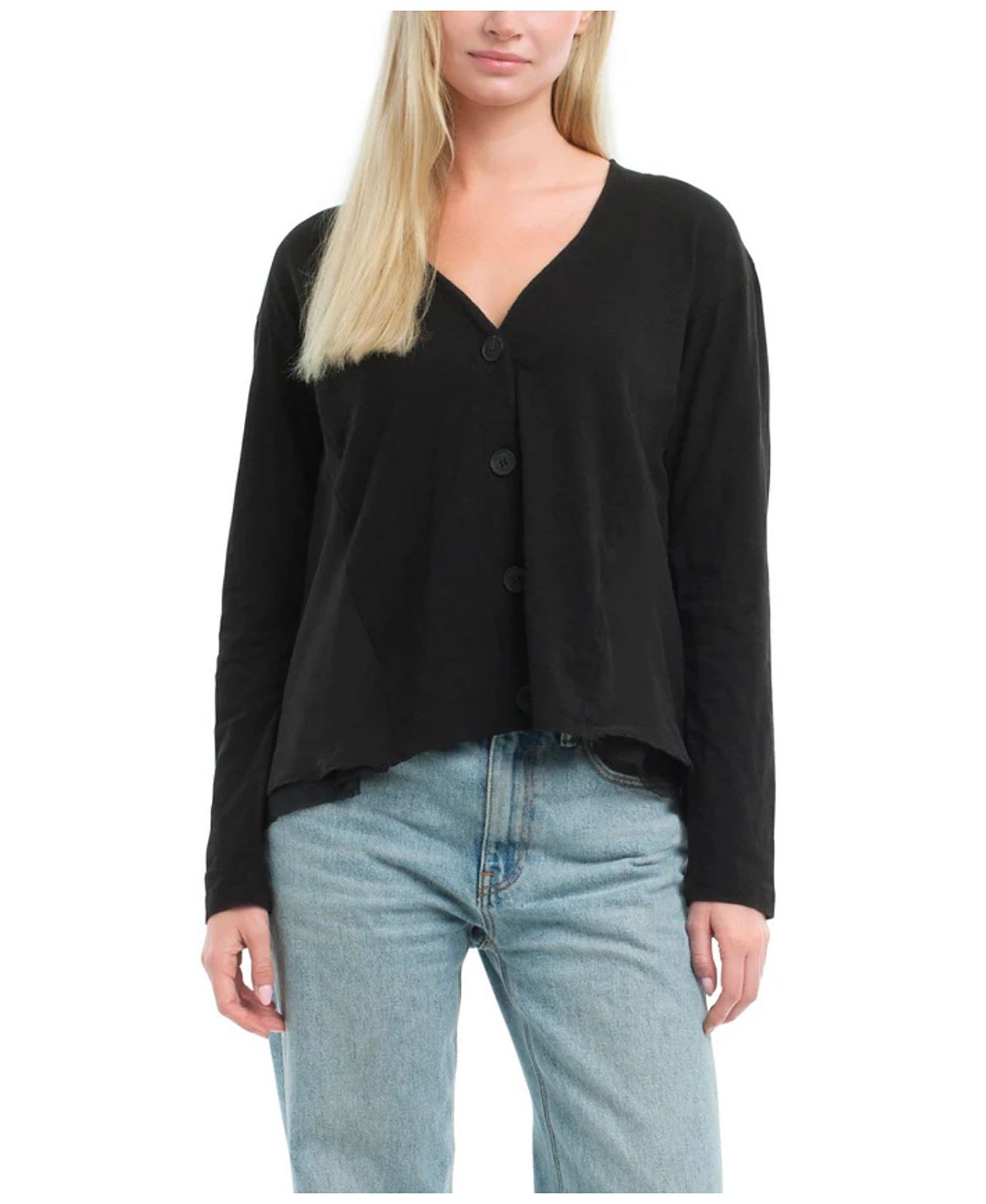 Wilt Clothing Button Front Mixed Cardigan