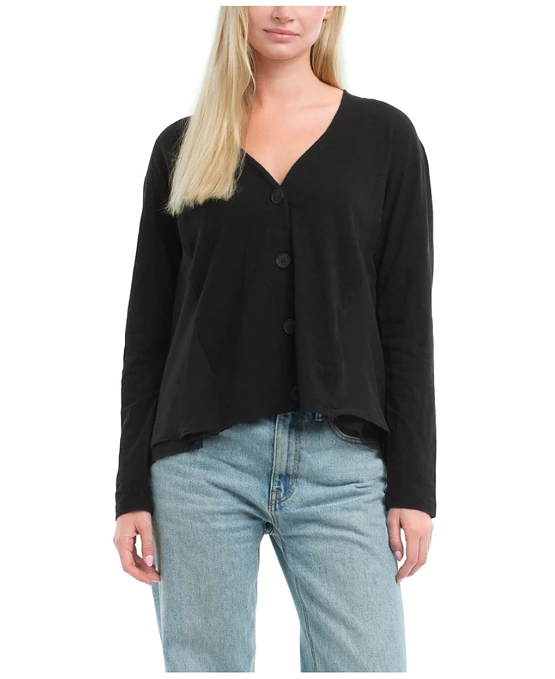 Wilt Clothing Button Front Mixed Cardigan