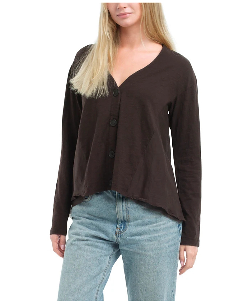 Wilt Clothing Button Front Mixed Cardigan