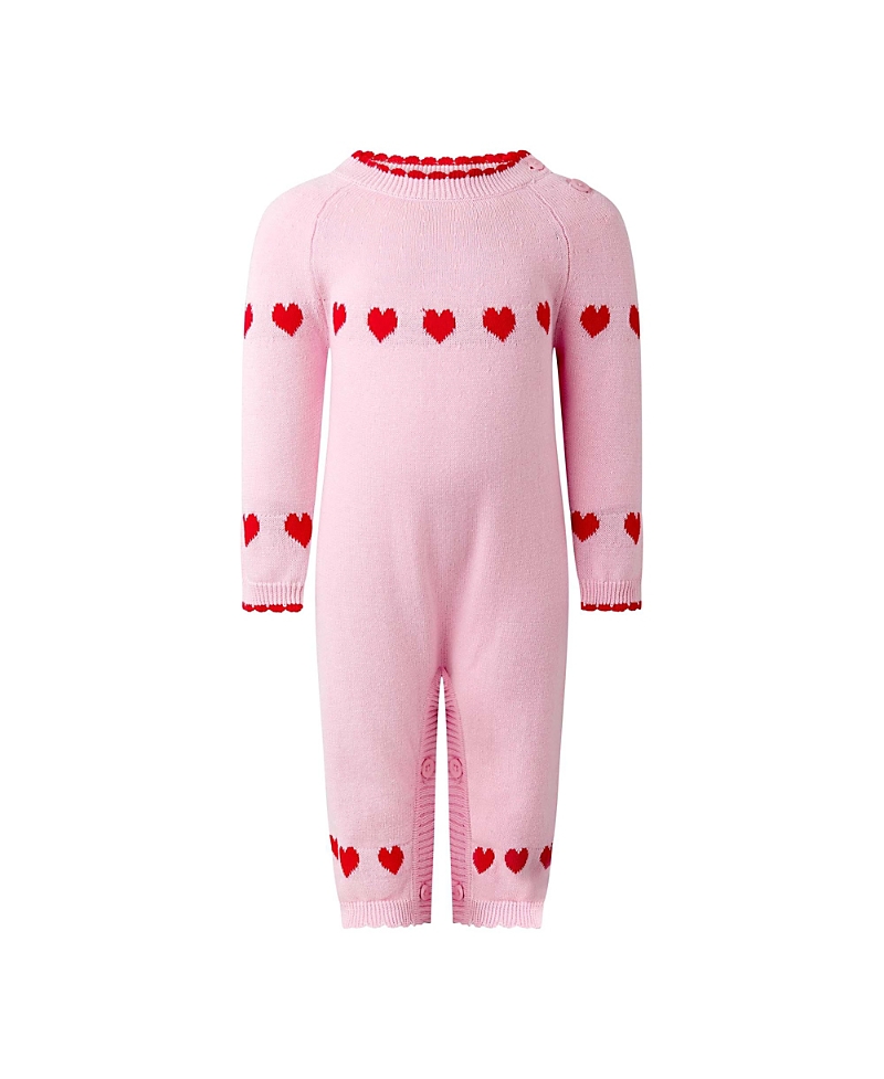Rachel Riley Girls' Heart Intarsia Playsuit - Baby