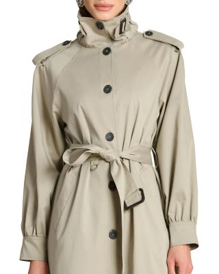 Funnel Neck Maxi Trench Jacket