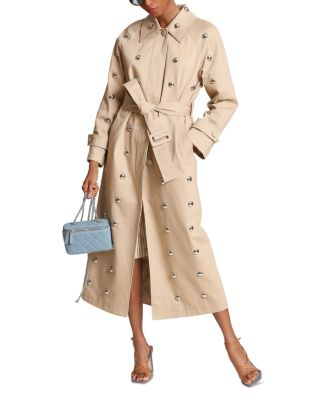 Studded Raglan Sleeve Belted Jacket