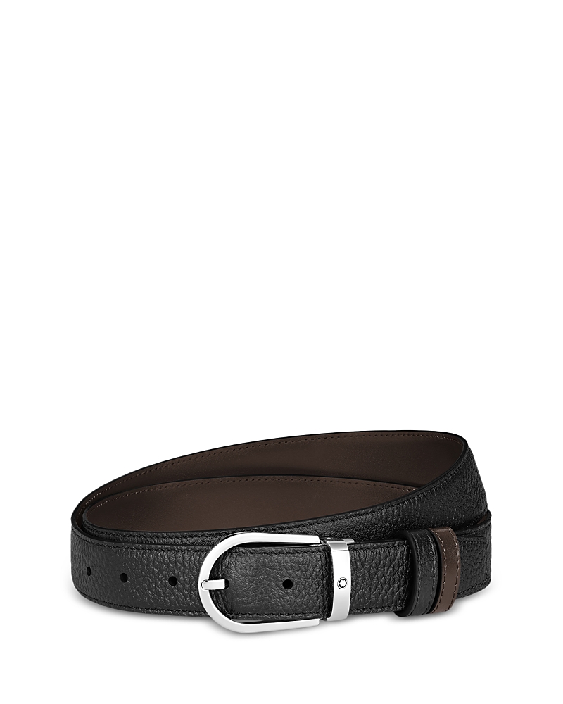 Montblanc Silver Tone Pebble Belt