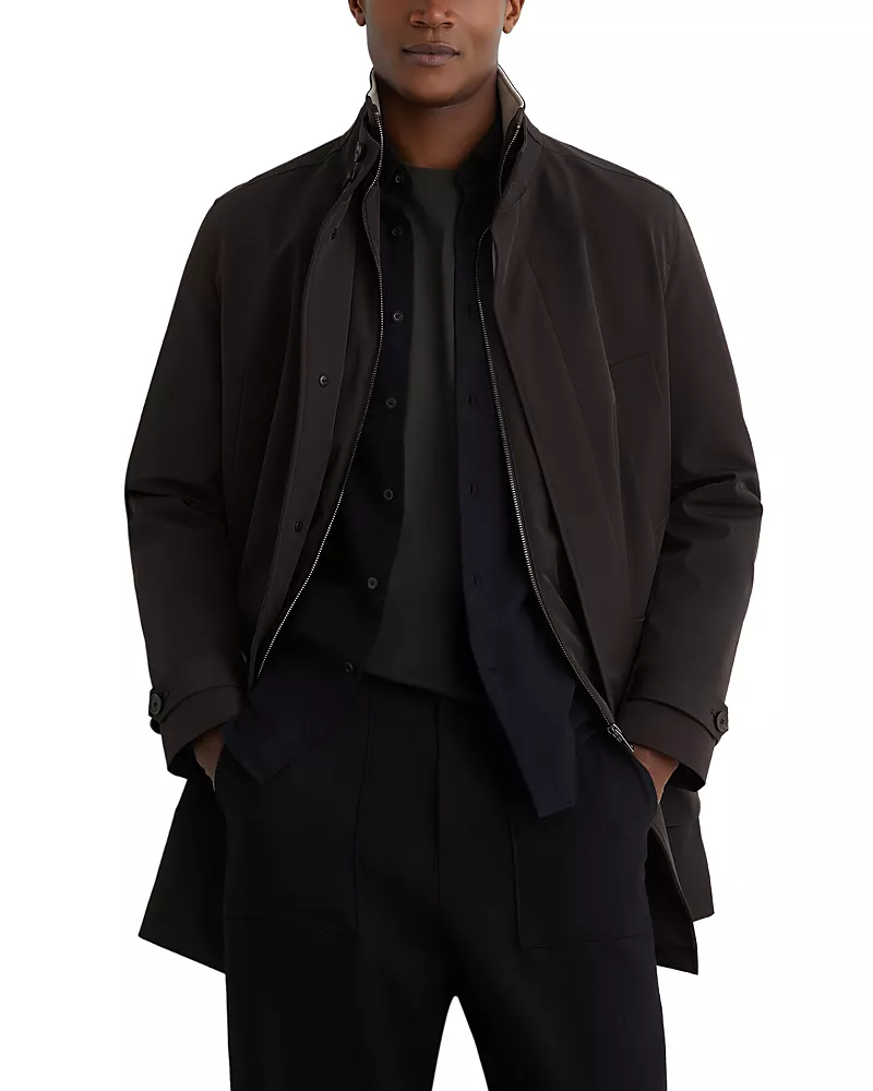 Reiss Haylen Hybrid Removable Inner Funnel Neck Overcoat