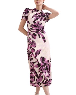 Tilly Floral Burnout Midi Dress