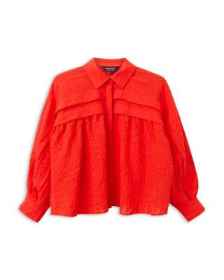Textured Frill Detail Blouse