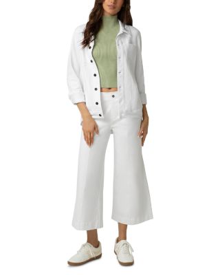 Fine Lines Denim Crop Wide Leg Pants