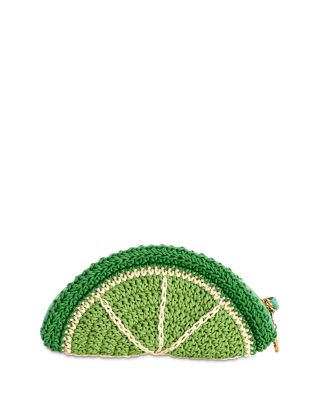 Lime Slice Woven Cotton Pouch 