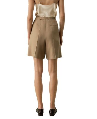 Silk-Wool Blend Polished Shorts