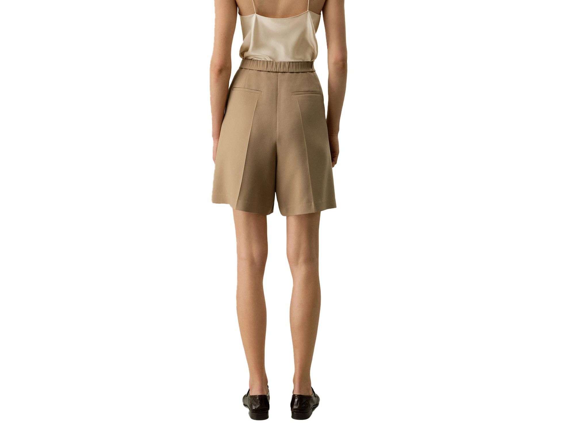 Silk-Wool Blend Polished Shorts — Image 3