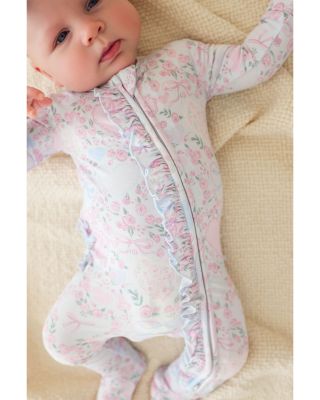 Girls' Josephine Ruffled Zippered One Piece Footie - Baby