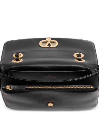 Medium VLogo Leather Shoulder Bag