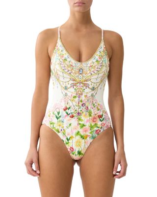 Scoop Neck One Piece Swimsuit