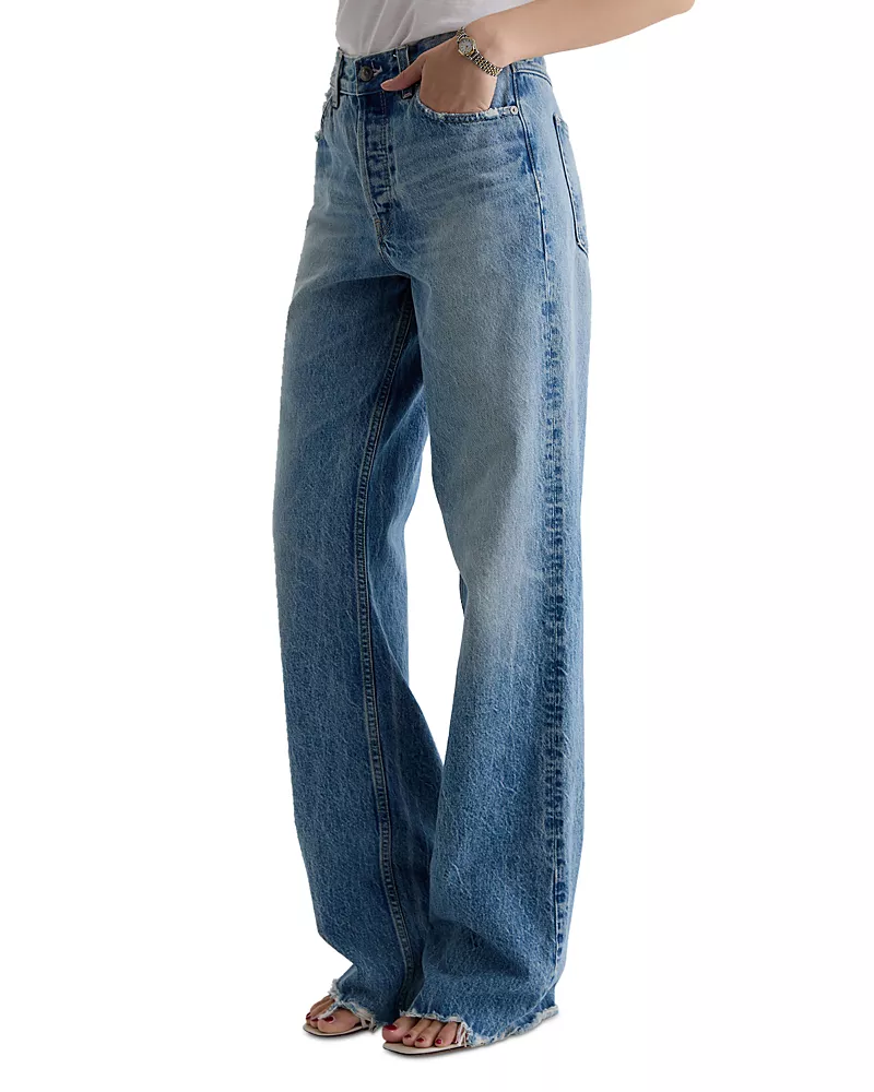 Ag Billie Relaxed High Rise Straight Jeans in Sierra Meadow