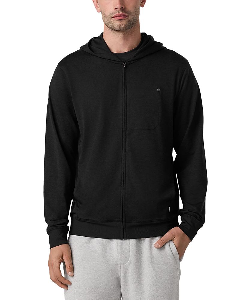 Vuori Ponto Full Zip Hoodie in Truffle Heather