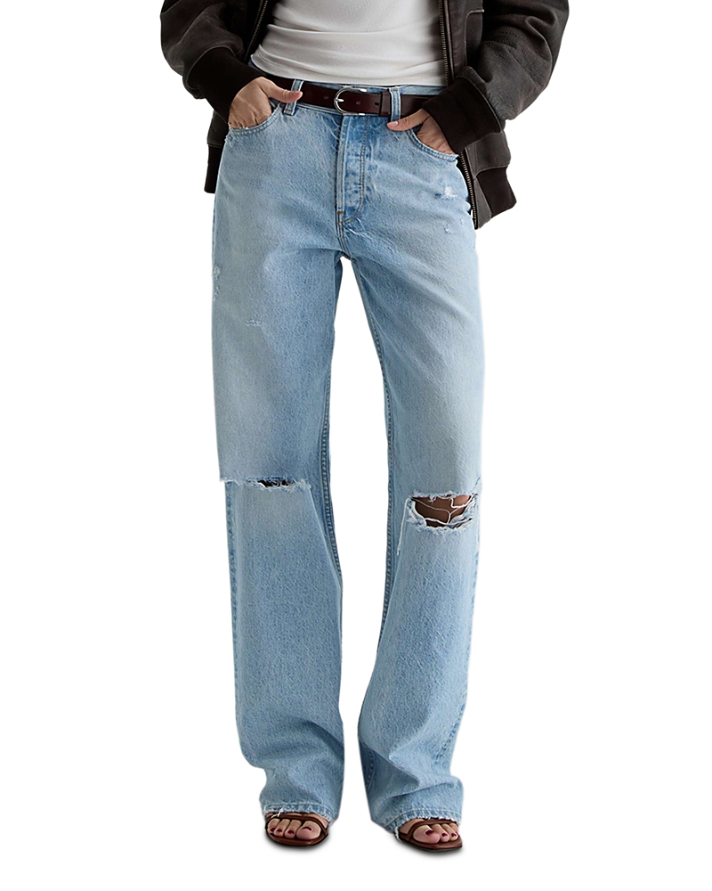 Ag Billie High Rise Relaxed Straight Jeans in Soft Focus