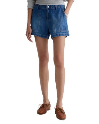 Analeigh Mid Rise Denim Utility Shorts