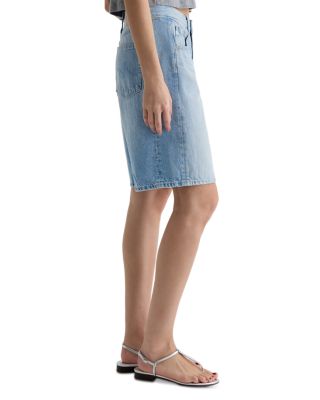 Hattie High Rise Denim Bermuda Shorts