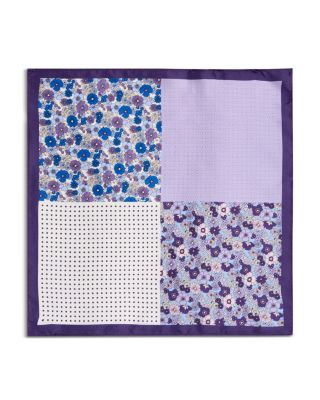 Floral Quadrant Silk Pocket Square - Exclusive