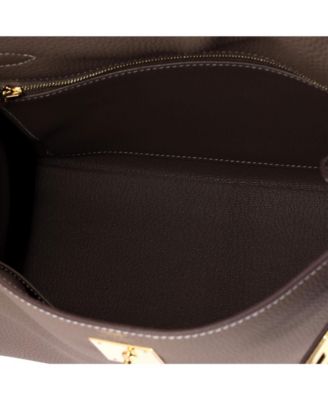 Kelly 28 Handbag Grey Togo with Gold Hardware