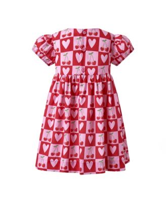 Girls' Cherry Heart Bow Dress - Little Kid, Big Kid