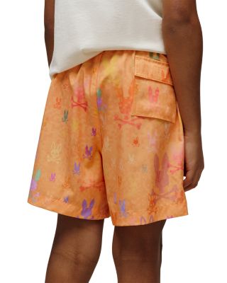 Unisex Van Allover Bunny Pattern Swim Trunks - Little Kid, Big Kid
