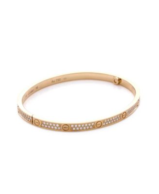  Small Love Bracelet 18K Gold with Pave Diamonds