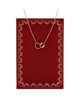  Love Interlocking Necklace 18K Rose Gold, 17.25"